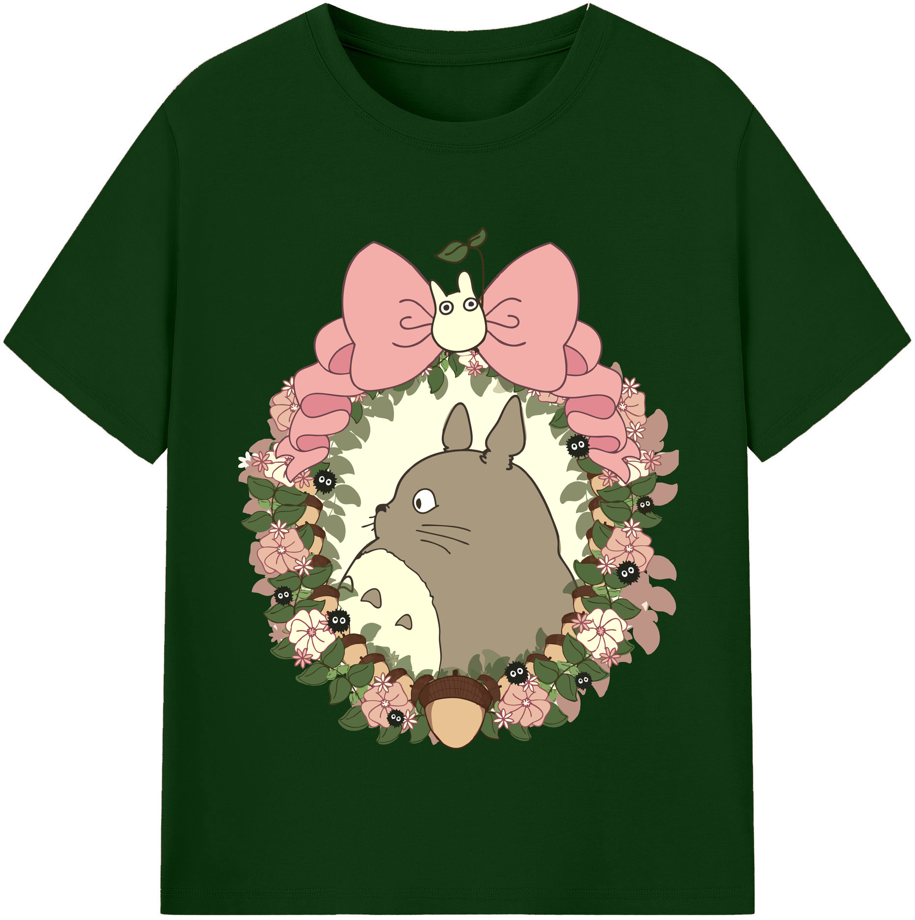 （画像用） となりのトトロ 草壁メイ 草壁サツキ My Neighbor Totoro Satsuki Kusakabe Mei Kusakabe 綿100％半袖Tシャツ（フロントプリント）